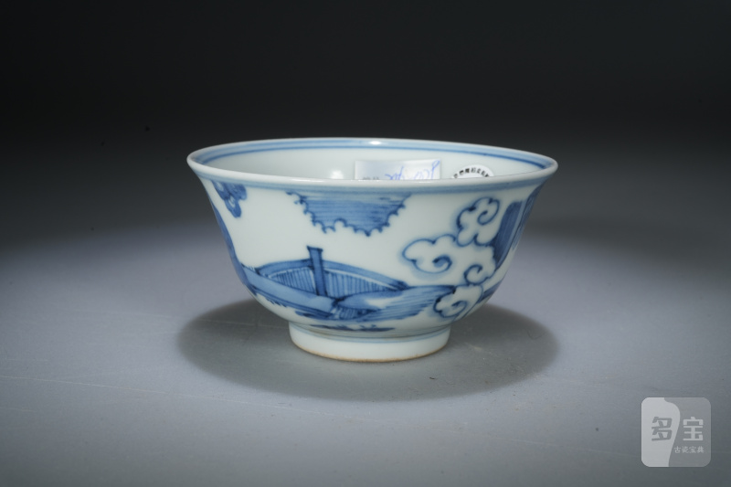 明 青花高士图茶圆 - 图6
